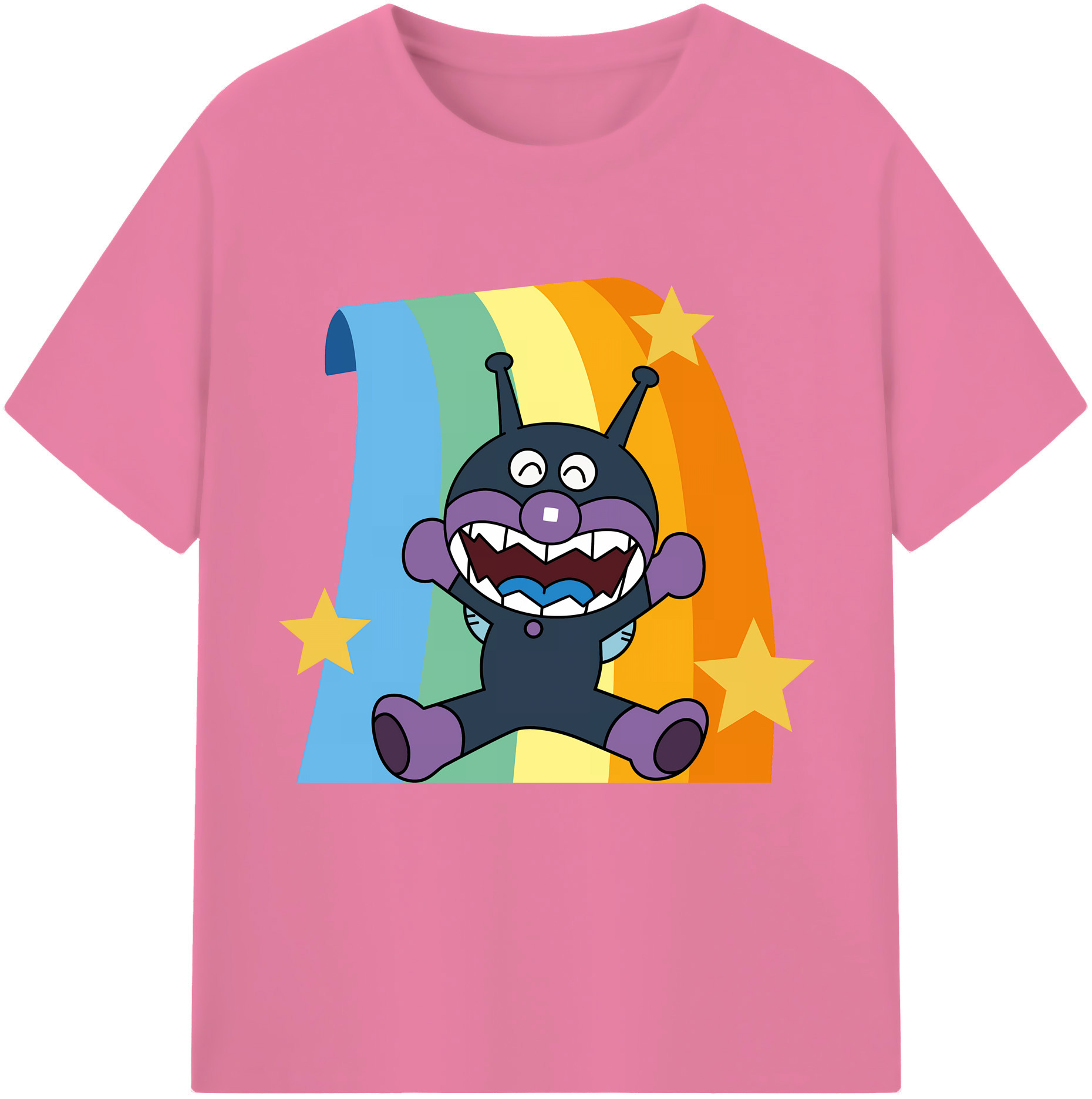 （画像用） アンパンマン Anpanman 綿100％半袖Tシャツ（フロントプリント）